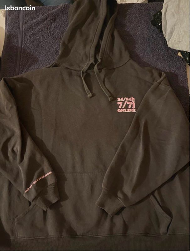 Sweatshirt Jennyfer Collection Rose Thr Capuche Jennyfer Vetement