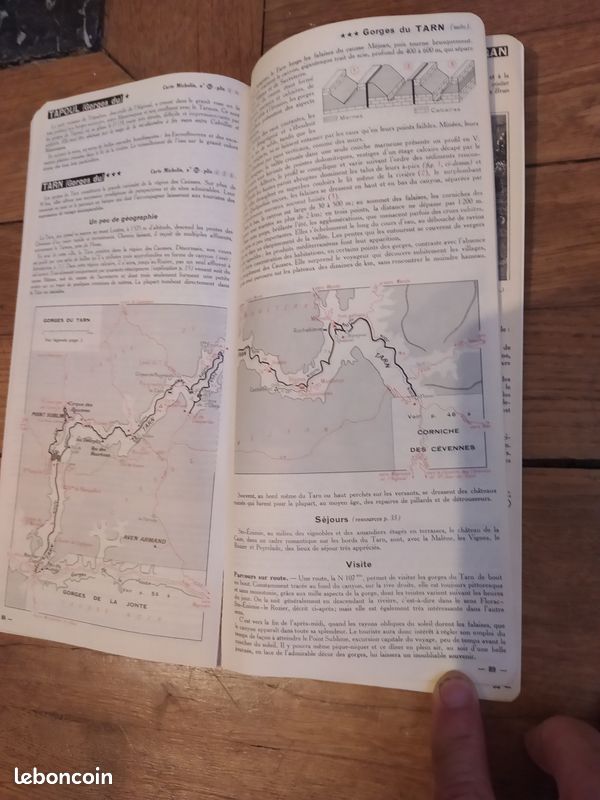 GORGES DU TARN Cévennes Bas- Languedoc Guide du pneu Michelin 18° édition été 1963 (image 9)