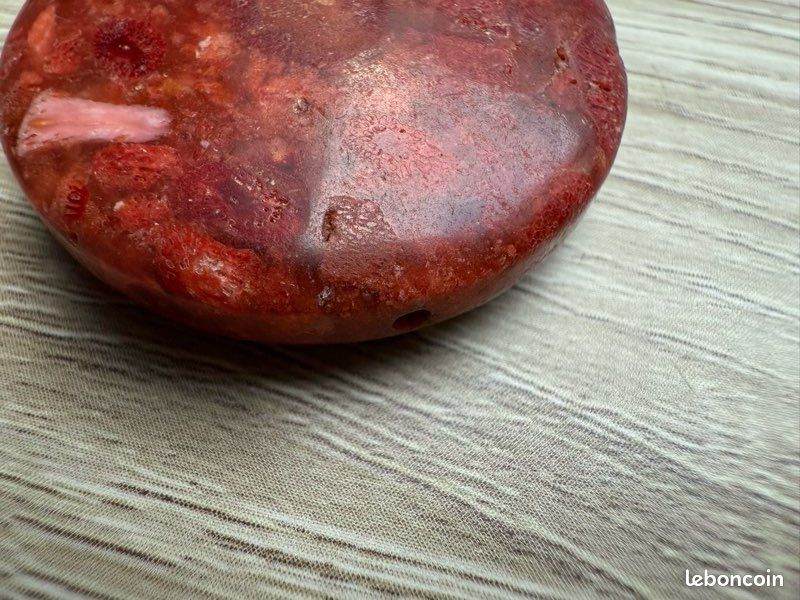 20 Perles En Jade Rouge Brique 6mm - Lot Pour Création Bijoux, DIY, Fait Main