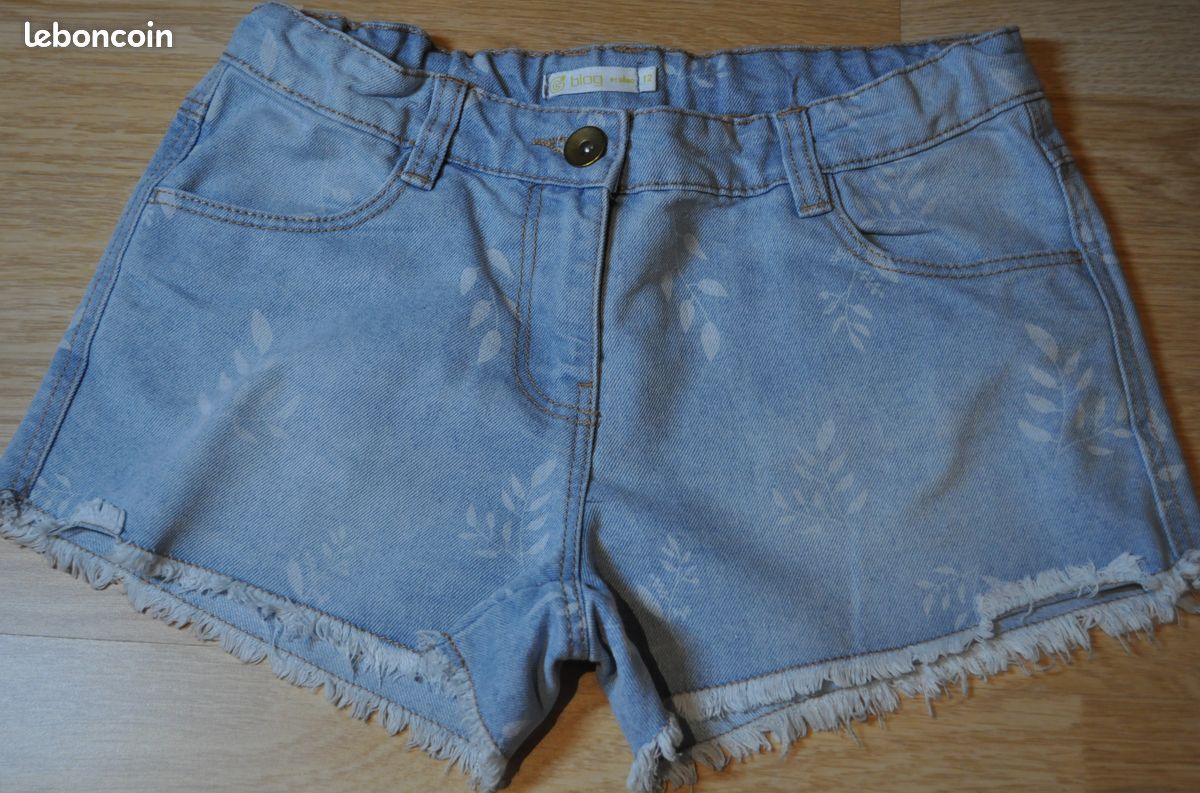 Short Bermuda Short Jean 12 Ans Fille Paperbag Denim Shorts