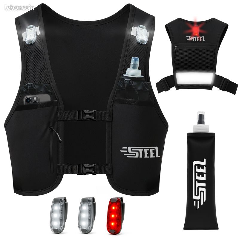 Gilet Lesté Prodigen 8 Lbs – Noir, Avec Bandes Réfléchissantes, Unisexe