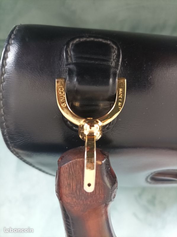Sac à main Gucci Bambou 1947 - grande taille noir (image 13)