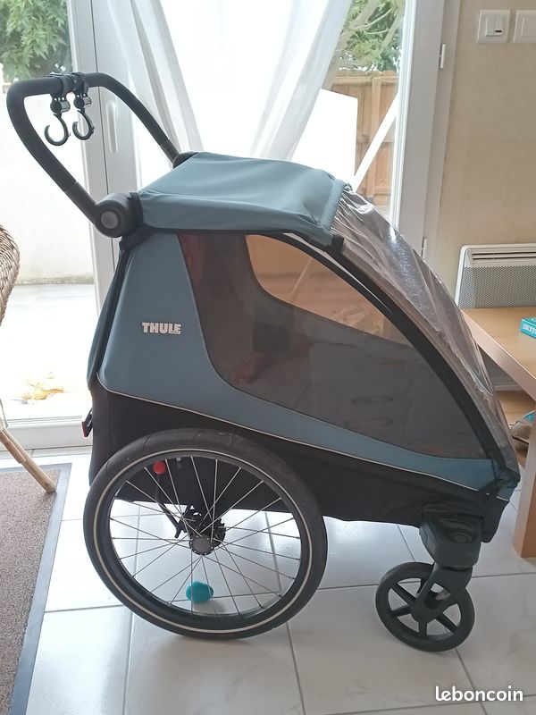 Remorque Vélo Thule Courier - Pour 2 Enfants, Convertible En Poussette Et Cargo