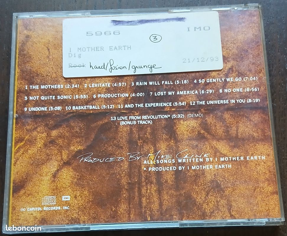 I Mother Earth - Dig - 1 cd - Occasion (image 3)