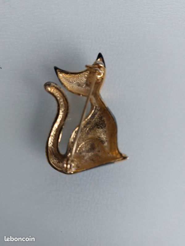 Broche Chat Doré 