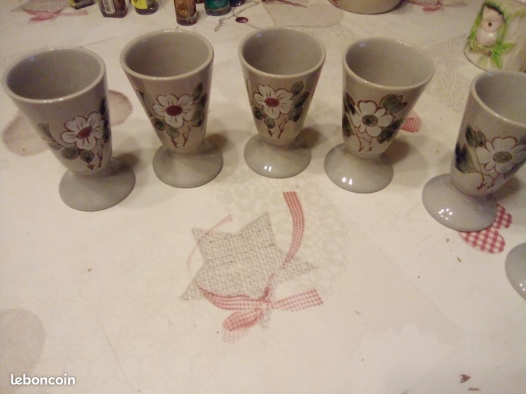 Lot de 9 mazagrans deco fleur (image 2)