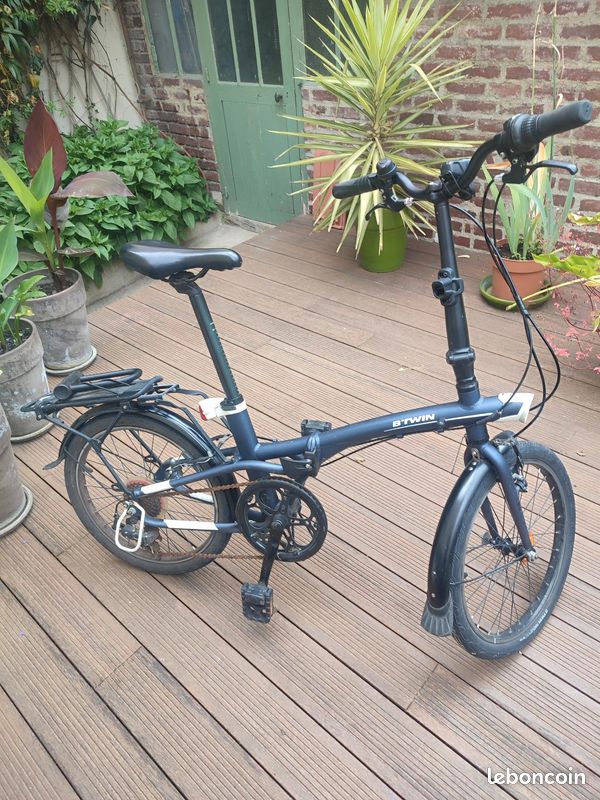 BTWIN Vélo pliant fold 500 bleu fonce (image 2)