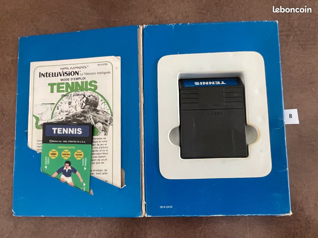 Jeu Tennis Mattel Intellivision Complet – Cartouche Fonctionnelle