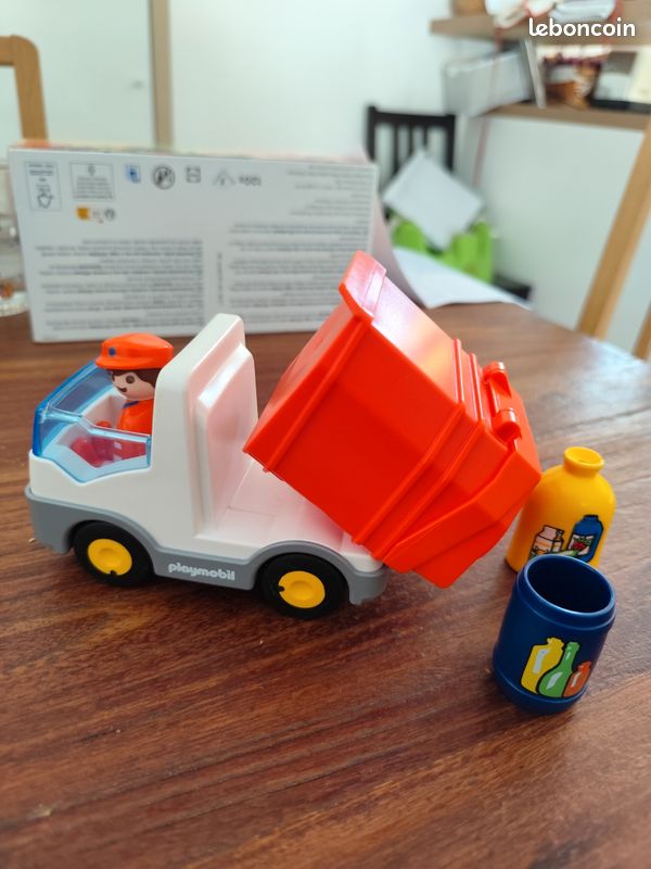 Jouet Camion Pompier Playmobil PLAYMOBIL 1.2.3 - Camion De Pompiers Avec Échelle Tournante - Jeu D'Éveil Pour Tout-Petits 18 à 36 Mois