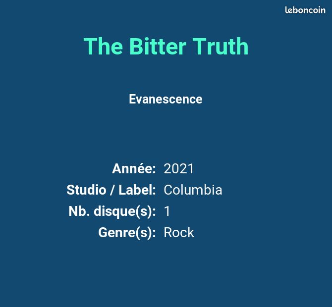 The Bitter Truth - Evanescence (image 2)