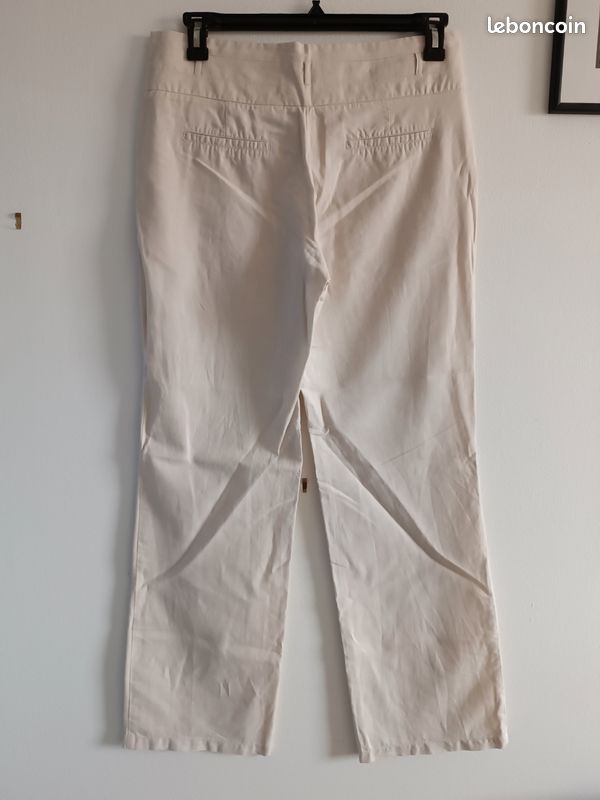 Pantalon léger beige femme (image 2)