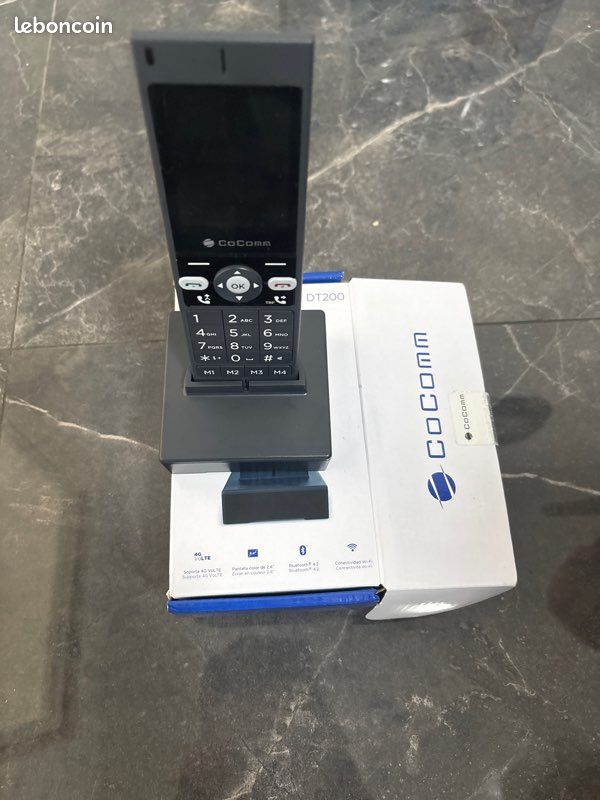 Téléphone fixe 4G avec base + SIM – Cocomm DT200 neuf (image 5)