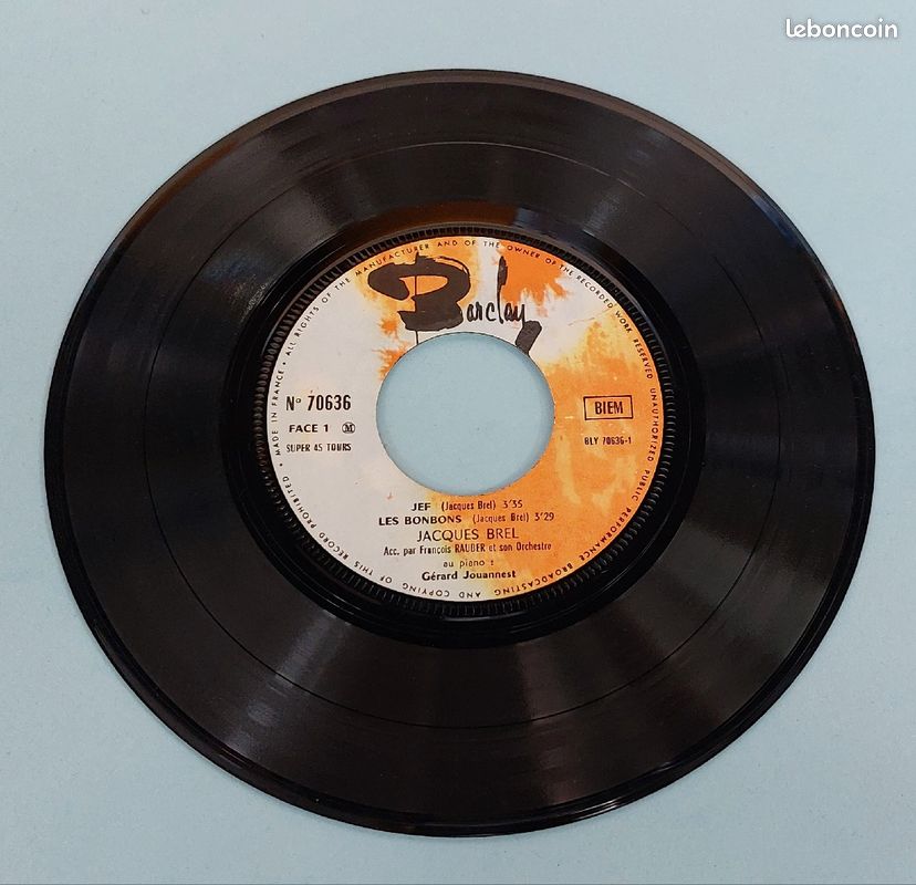 45T vinyle, Jacques Brel "Jef" etc (image 3)