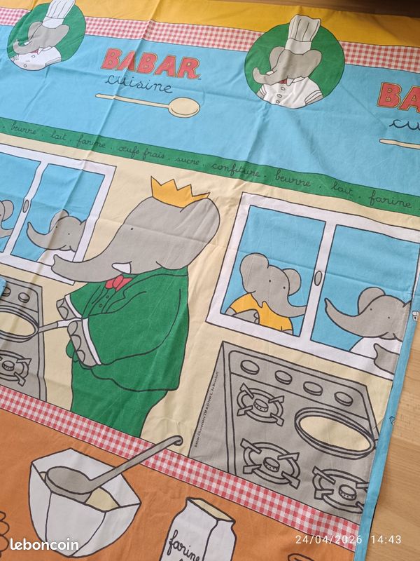 Parure Babar vintage 1998, 1 personne, Babar characters (image 3)