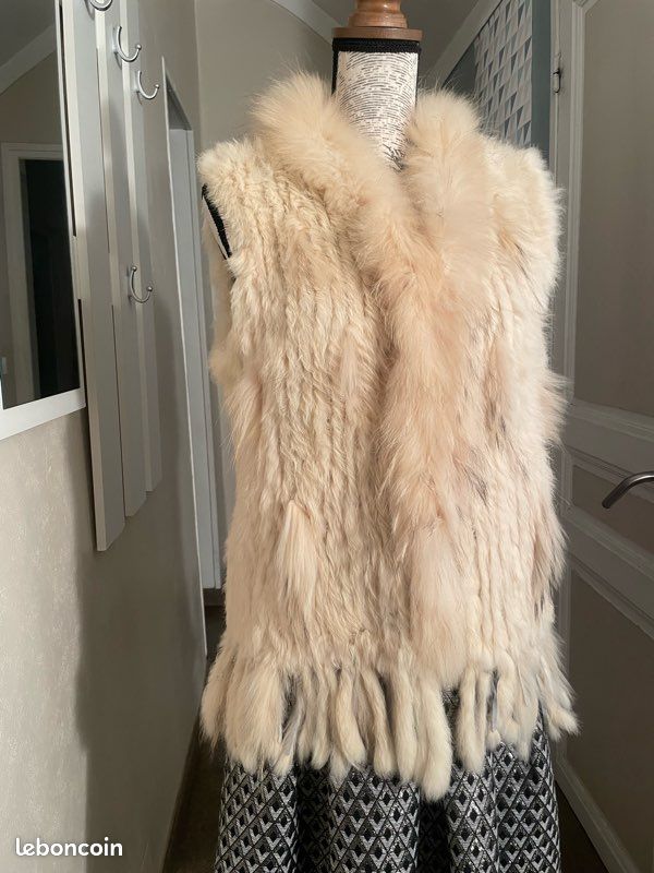 Raton Laveur Gilet En Lapin Sans Manche Luxe Femmes Véritable