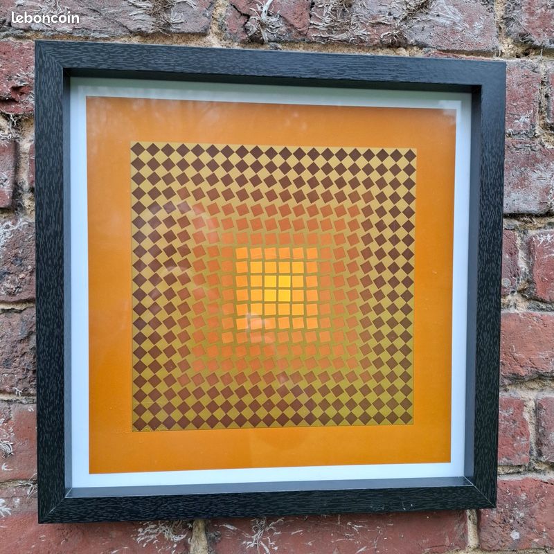 Héliogravure de Victor Vasarely Art Optique XXème (image 1)