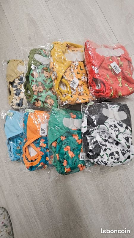 Lot de couches lavables Bum diapers avec voiles et inserts supplémentaires (image 5)