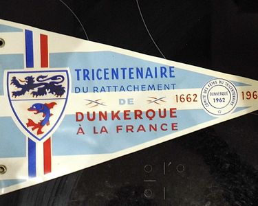 Fanion vintage Football Dunkerque - Objets à collectionner