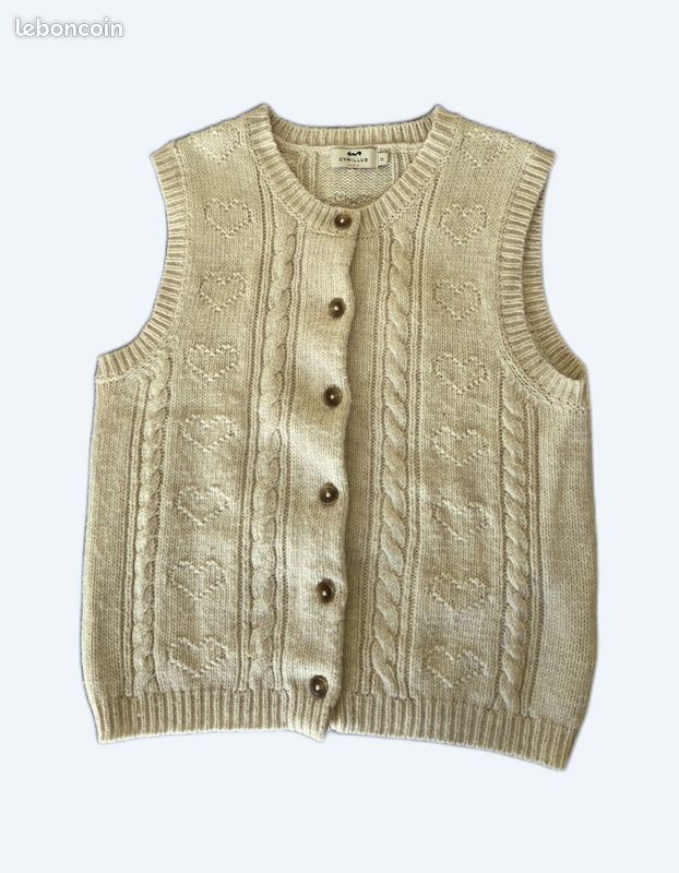 Gilet sans manche écru Cyrillus 12 ans Vêtements