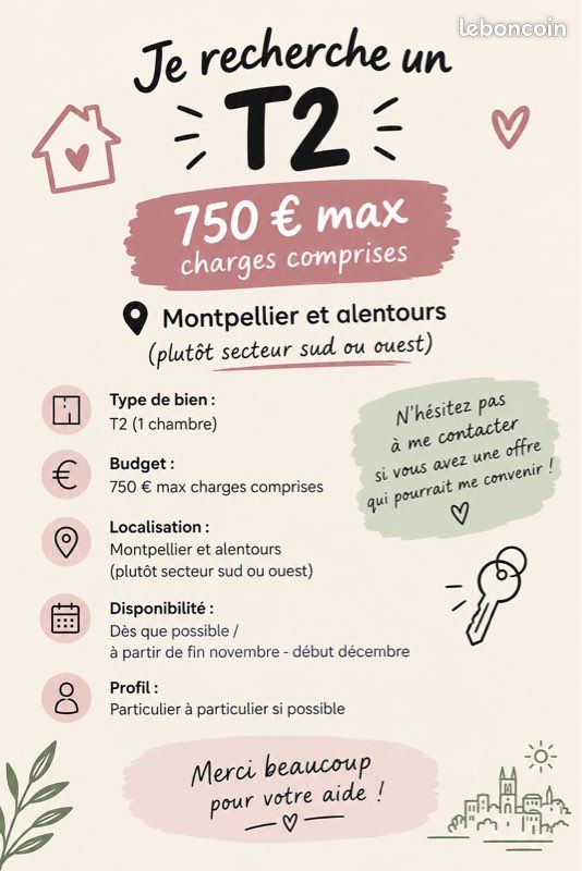 Appartement 2 pièces 35 m² · à Montpellier · 35 m² · 750 €/mois