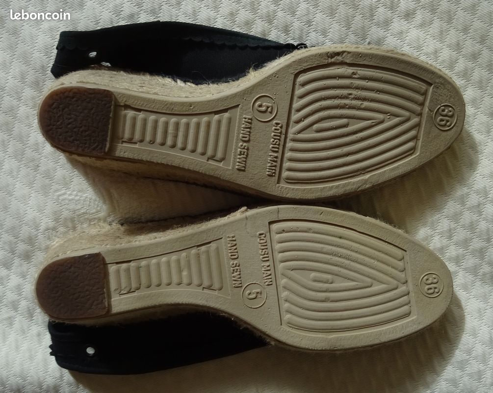 Espadrilles Vintage Neuves - Taille 36 - Marron En Tissu (Sans Emballage)