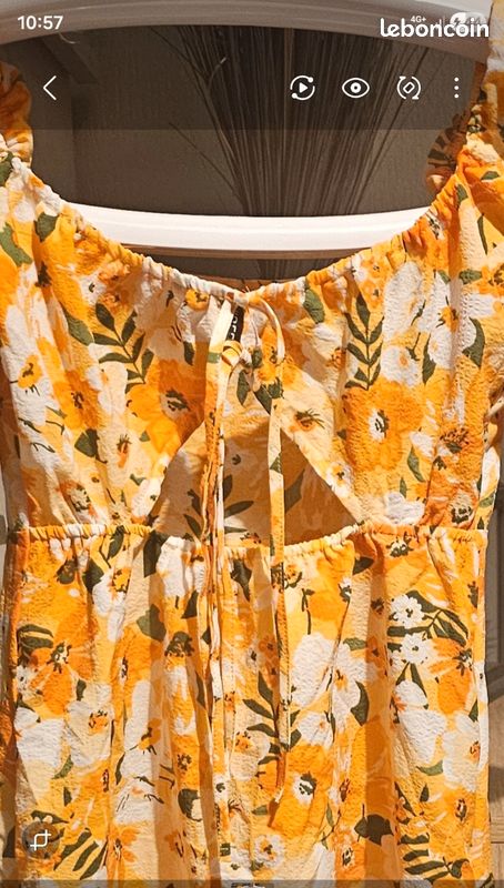 Robe H&M fleurie jaune – taille 38 – neuve (image 2)