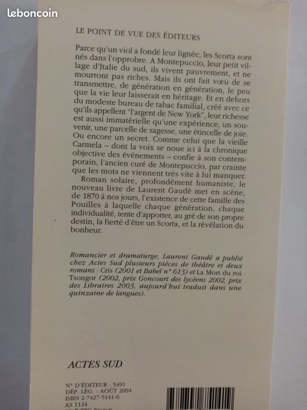 Le soleil des Scorta Laurent Gaudé (image 2)