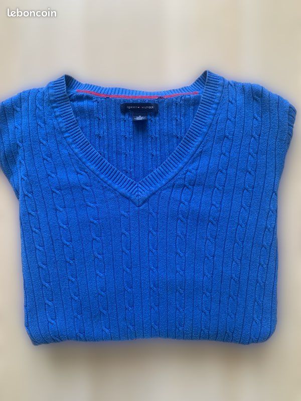 Pull Tommy Hilfiger - Bleu Électrique - Taille M (image 1)