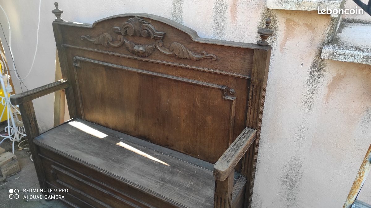 Banc coffre en bois (image 2)