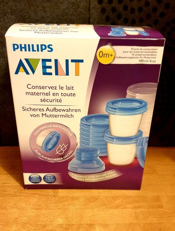 Philips Avent - Pots de conservation pour lait maternel, SCF618/10