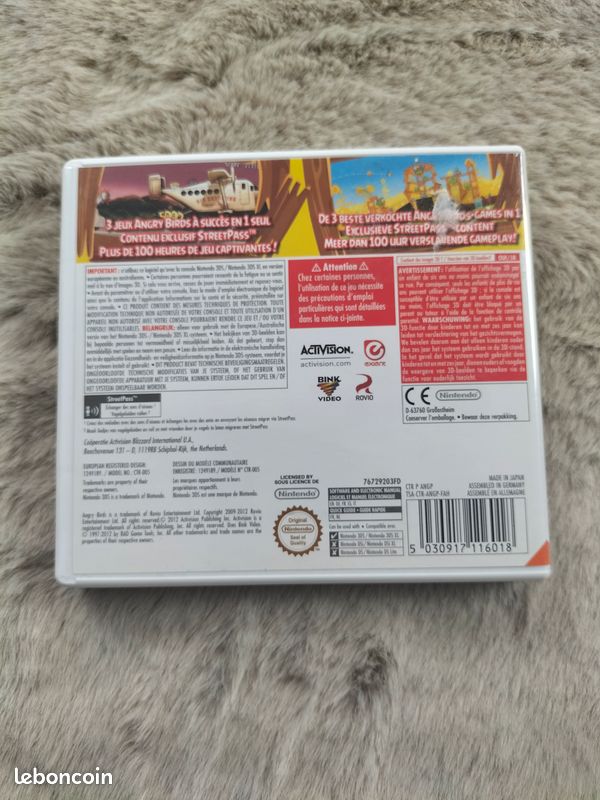 Jeu Angry Birds Trilogy Pour Nintendo 3DS - Version Française, Jeu Seul - Bon état