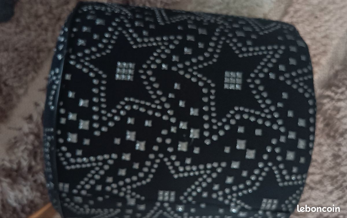 Pouf en tissu noir (image 5)