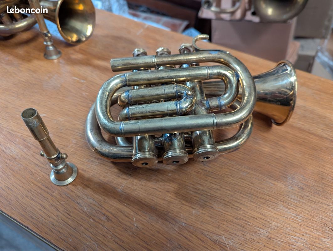 Cornet 3 pistons laiton petit modèle (image 2)