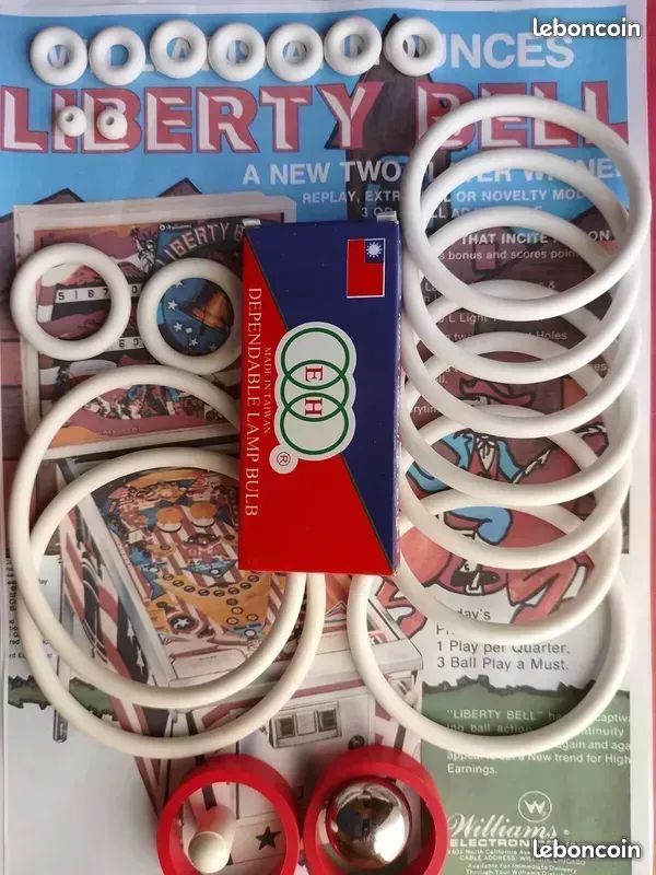 Kit Complet élastique Bille Ampoule Pour Flipper BULLFIGHT BALLY - Pièce Neuve