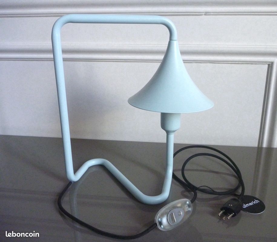 Lampe de bureau Bleu ciel Design contemporain épuré - NEUVE (image 2)