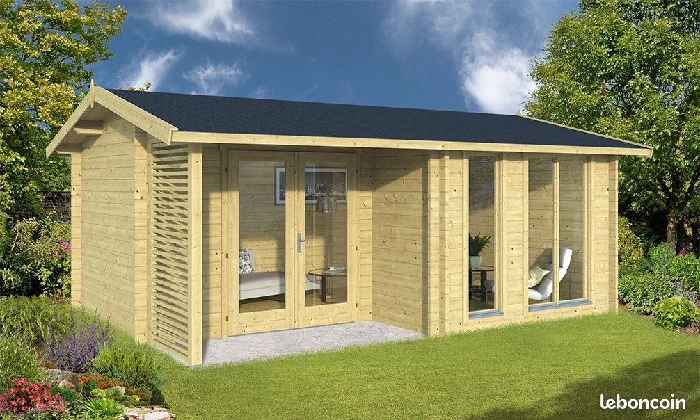 Abri de jardin LAVAL 44mm - 15.68 m² intérieur (image 1)