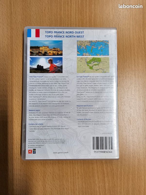 Carte topographique France nord Ouest GARMIN (image 2)