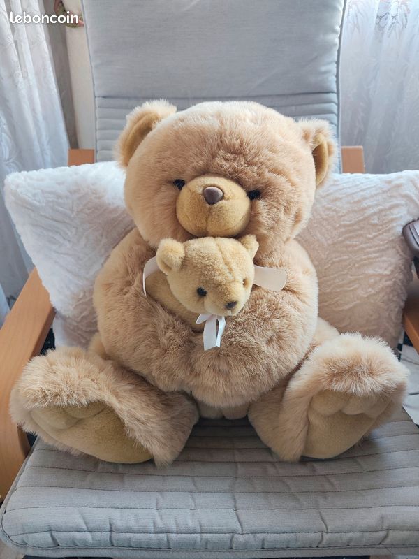 Magnifique Ours en Peluche Géant avec Ourson L. Dake En Zn – neuve (image 7)