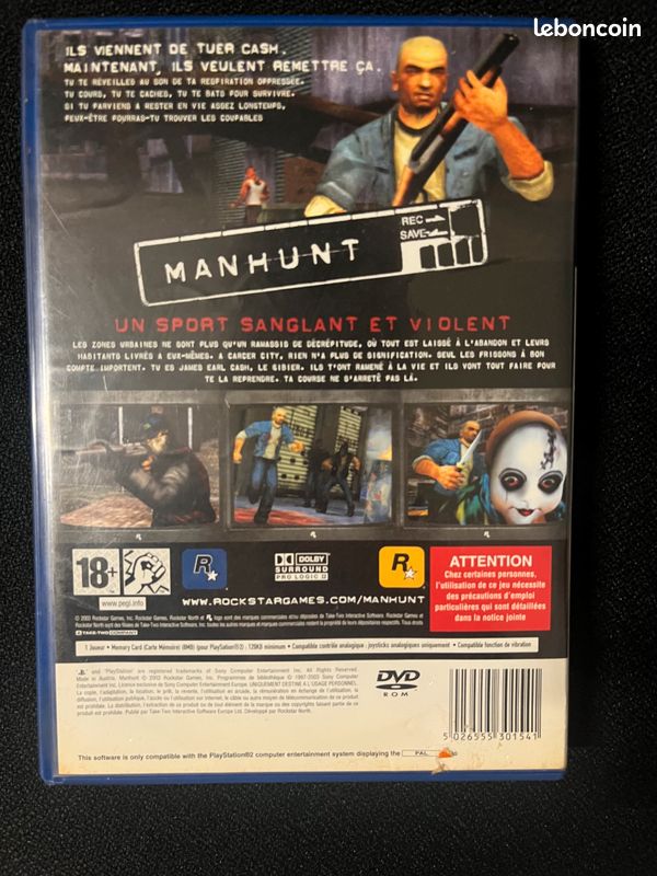 Jeu Ps2 Promo Manhunt The Final Cut Tres Rare - FR