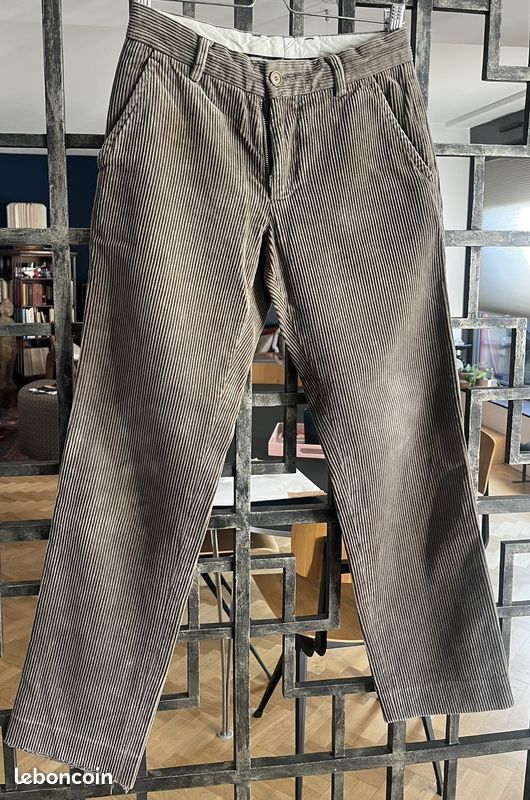 Moncler - Pantalon H velours côtelé beige - S / M (image 7)