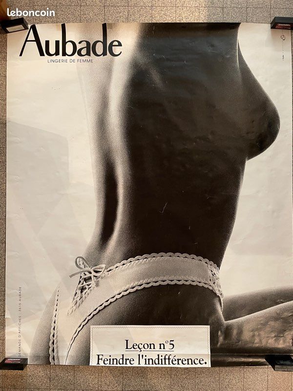 Affiche vintage 1993 Aubade leçon Numéro 5 pour abri bus original (Me1021) (image 1)