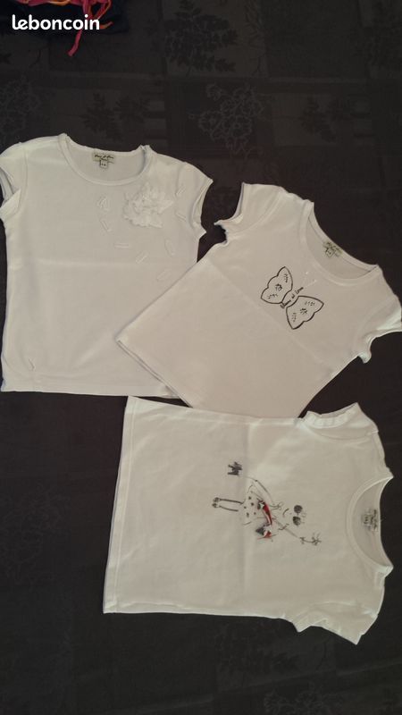 Lot 3 Tshirts fille "Eliane et Léna" 5a (image 1)