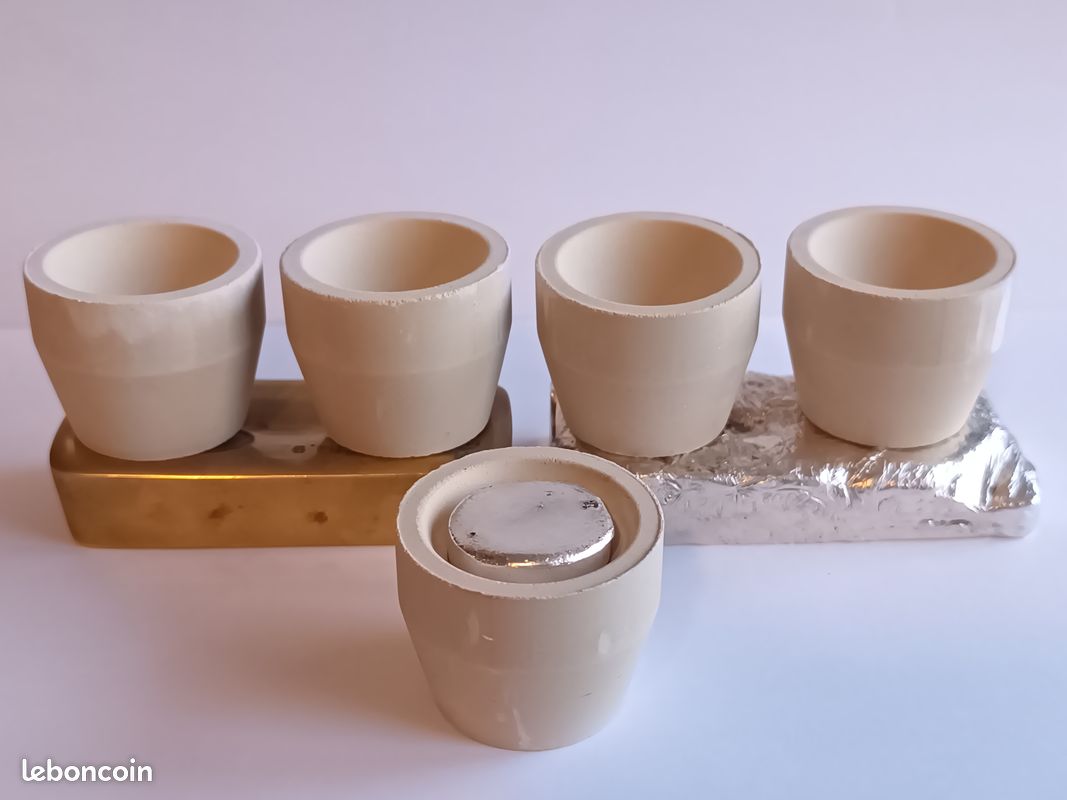 2 Creusets En Porcelaine De 30ml Pour Fonderie, Fusion - Résiste Jusqu'à 1000°C, Idéal Métallurgie Et Labo