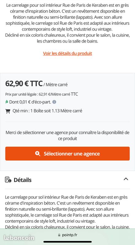Carrelage grès cérame 75*75 keraben (image 4)