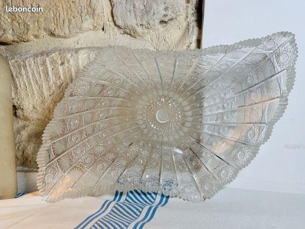 Grand plat lourd en verre taille haute qualité (image 2)