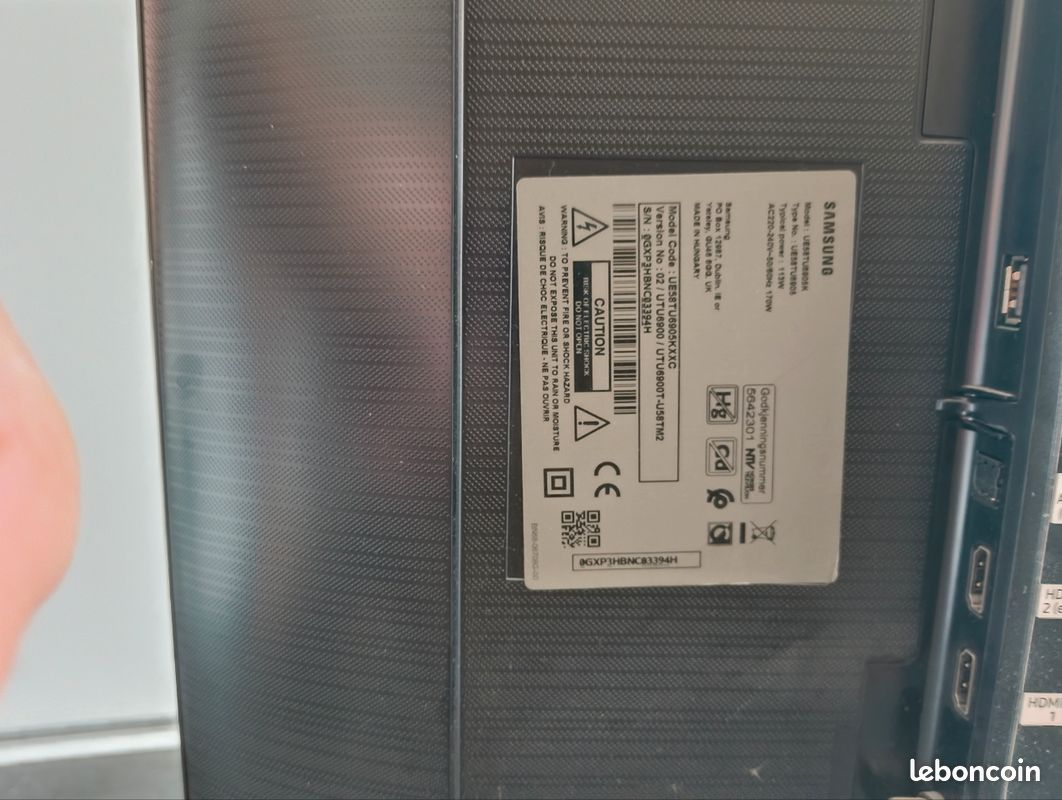 TV Samsung 55" 4K UE55TU6905KXXC – Dalle HS – Pour pièces ou réparation (image 2)