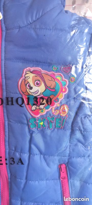 ans Doudoune Pat'Patrouille Veste Neuve, jamais ouverte
