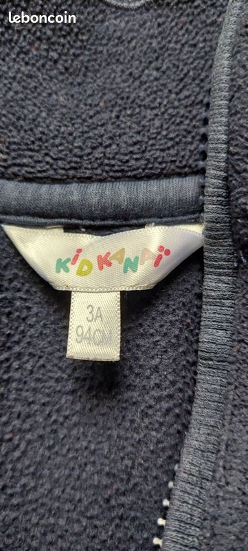L38 – sweats manche longues – Kidkanaï – Marine – 3ans - polyester (image 3)