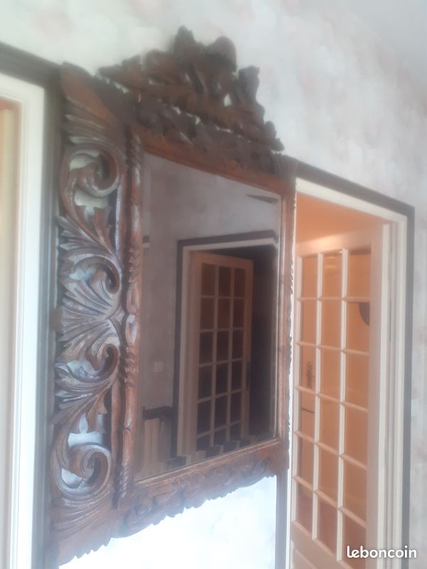 Miroir Ancien en Bois sculpté (image 1)