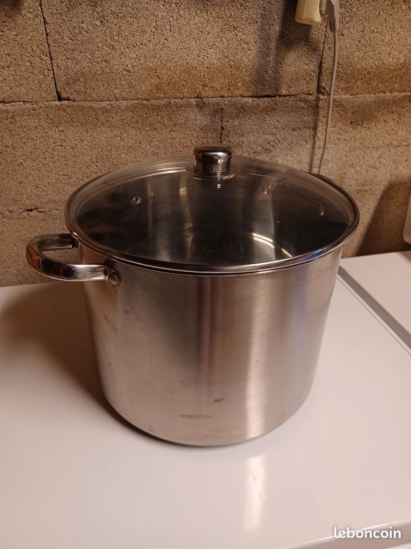 Grande marmite inox + couvercle (image 1)
